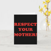 Respektiere Mutter Minimalismus Retro Lustig Mutte Karte (Gelbe Blume)