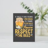 Respektieren der Bienenzuchtart Lover Blume Postkarte (Stehend Vorderseite)
