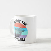 Respektieren der Capybara Funny Rodent Capibara Kaffeetasse (Vorderseite Links)
