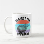 Respektieren der Capybara Funny Rodent Capibara Kaffeetasse (Links)