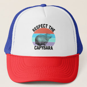 Respektieren der Capybara Funny Rodent Capibara Truckerkappe