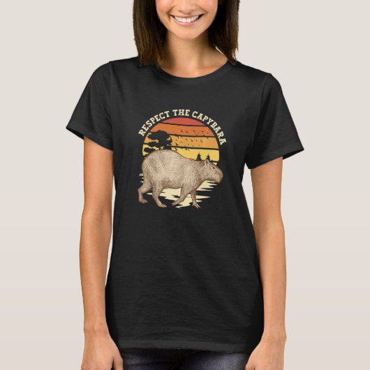 Respektieren der Capybara Lover Kinder Männer Frau T-Shirt (Vorderseite)