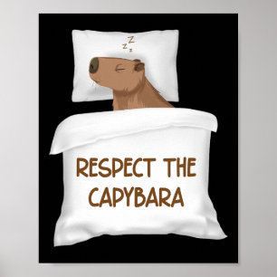Respektieren der Capybara Offizielle Schlaf Nacht Poster
