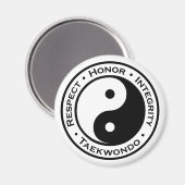 Respektieren der Ehrlichkeit Taekwondo Magnet (Vorderseite/Rückseite)