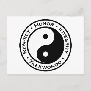Respektieren der Ehrlichkeit Taekwondo Postkarte