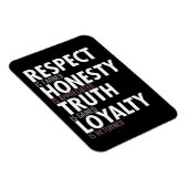 Respektieren der Ehrlichkeit Wahrheitsloyalität Magnet (Rechte Seite)