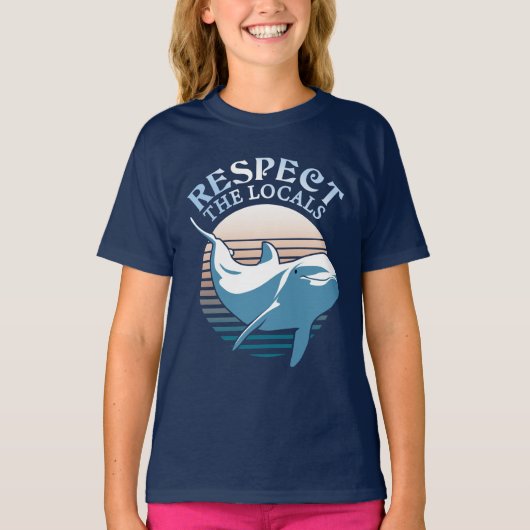 Respektieren der Einheimischen - Dolphin Awareness T-Shirt (Vorderseite)
