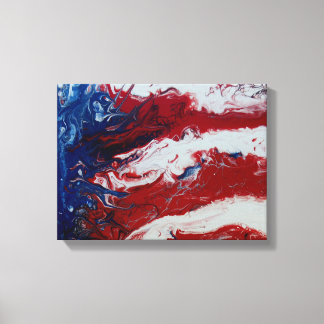 Respektieren der Flagge Leinwanddruck