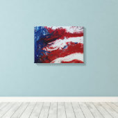 Respektieren der Flagge Leinwanddruck (Insitu (Holzboden))