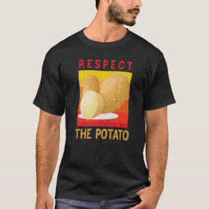 Respektieren der Kartoffel Vintage Wurzelpflanze T-Shirt