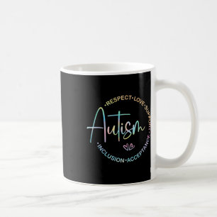 Respektieren der Liebe Unterstützung der Autismus  Kaffeetasse