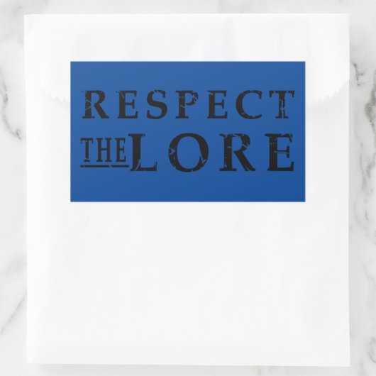 Respektieren der Lore Rechteckiger Aufkleber (Tasche)