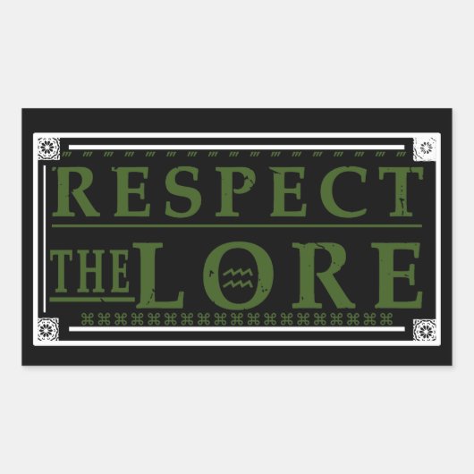 Respektieren der Lore Rechteckiger Aufkleber (Vorderseite)