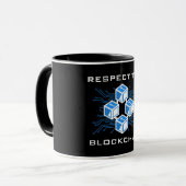 Respektieren des benutzerdefinierten Blockchain-Te Tasse (Vorderseite Links)