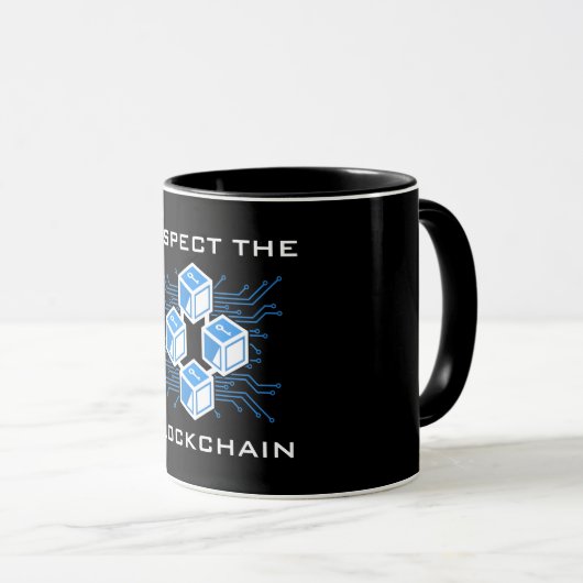 Respektieren des benutzerdefinierten Blockchain-Te Tasse (VorderseiteRechts)