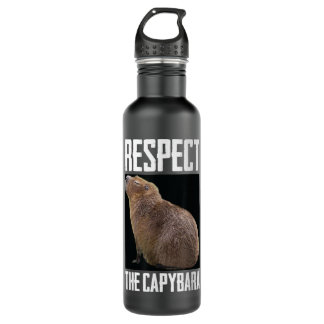 Respektieren des Capybara Funny Rodent Capibara Fo Edelstahlflasche