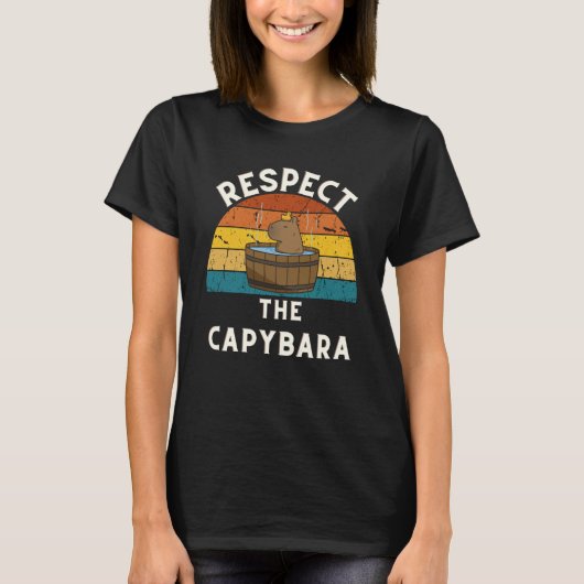 Respektieren des Capybara Rodent Capibara Animal J T-Shirt (Vorderseite)