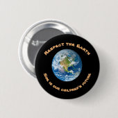 Respektieren des Future Button Planet Earth Childr (Vorne & Hinten)