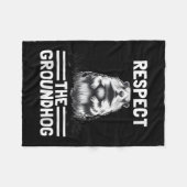 Respektieren des Groundhog Celebrate Groundhog Day Fleecedecke (Vorderseite (Horizontal))
