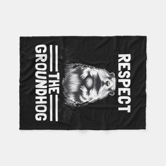 Respektieren des Groundhog Celebrate Groundhog Day Fleecedecke (Vorderseite (Horizontal))