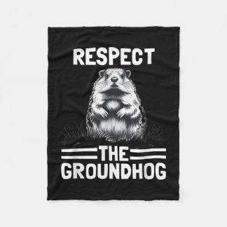 Respektieren des Groundhog Celebrate Groundhog Day Fleecedecke