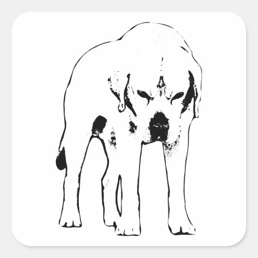 Respektieren des Radius Quadratischer Aufkleber (Vorderseite)