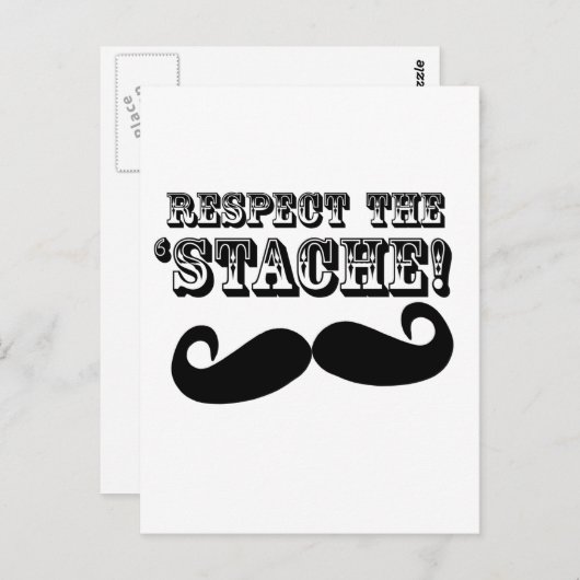 Respektieren des "Stache Postkarte (Vorne/Hinten)