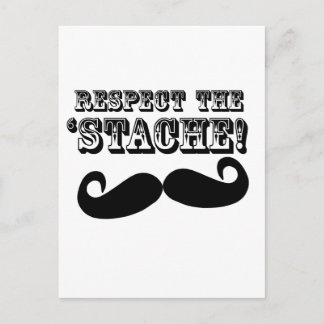 Respektieren des "Stache Postkarte