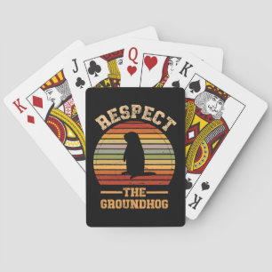 Respektieren des Urlaubsortes Groundhog Spielkarten