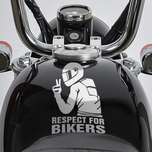 Respektieren Sie Biker Motorrad 3D Decal Sticker |