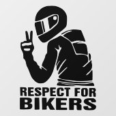 Respektieren Sie Biker Motorrad 3D Decal Sticker | (Blatt)