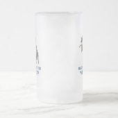 Respektieren Sie das Kriegs-Pony Mattglas Bierglas (Mittel)