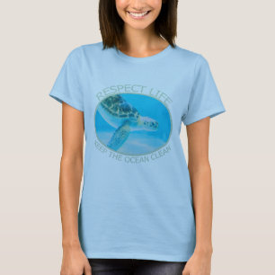 Respektieren Sie das Leben, den Ozean sauber Behal T-Shirt