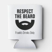 Respektieren Sie den Bart lustig kann kühlere Gesc Dosenkühler (Rückseite)