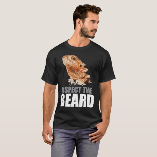 Respektieren Sie den Bart-lustigen bärtigen T-Shirt (Vorne ganz)