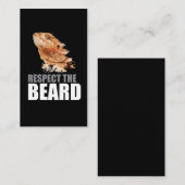 Respektieren Sie den Bart-lustigen bärtigen Visitenkarte (Vorne/Hinten)