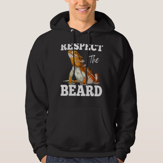 Respektieren Sie den Bart Niedlich bärtigen Drache Hoodie (Vorderseite)
