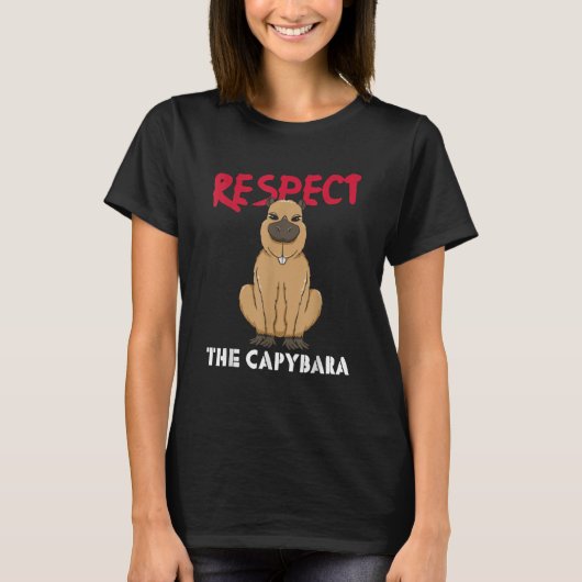 Respektieren Sie den Capybara Whisperer Wildtier T-Shirt (Vorderseite)