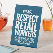 Respektieren Sie den Fachhändlern fett gedruckte T Sockelschild (In Situ)