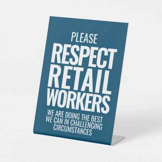 Respektieren Sie den Fachhändlern fett gedruckte T Sockelschild (Vorderseite)