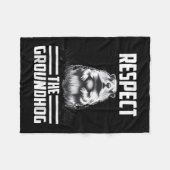 Respektieren Sie den Groundhog Celebrate Groundhog Fleecedecke (Vorderseite (Horizontal))