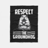 Respektieren Sie den Groundhog Celebrate Groundhog Fleecedecke (Vorderseite)