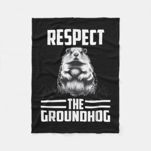Respektieren Sie den Groundhog Celebrate Groundhog Fleecedecke