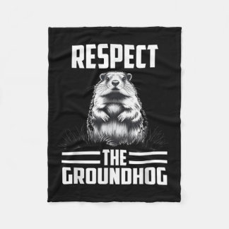 Respektieren Sie den Groundhog Celebrate Groundhog Fleecedecke