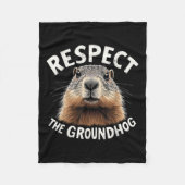 Respektieren Sie den Groundhog Celebrate Groundhog Fleecedecke (Vorderseite)