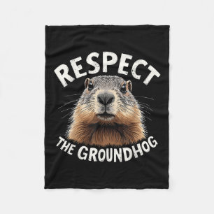 Respektieren Sie den Groundhog Celebrate Groundhog Fleecedecke