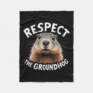 Respektieren Sie den Groundhog Celebrate Groundhog Fleecedecke