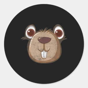 Respektieren Sie den Groundhog Funny Groundhog Day Runder Aufkleber