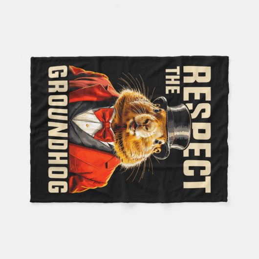 Respektieren Sie den Groundhog Hog Day Men Hol Fleecedecke (Vorderseite (Horizontal))