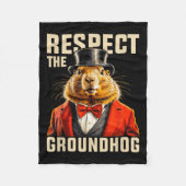 Respektieren Sie den Groundhog Hog Day Men Hol Fleecedecke (Vorderseite)